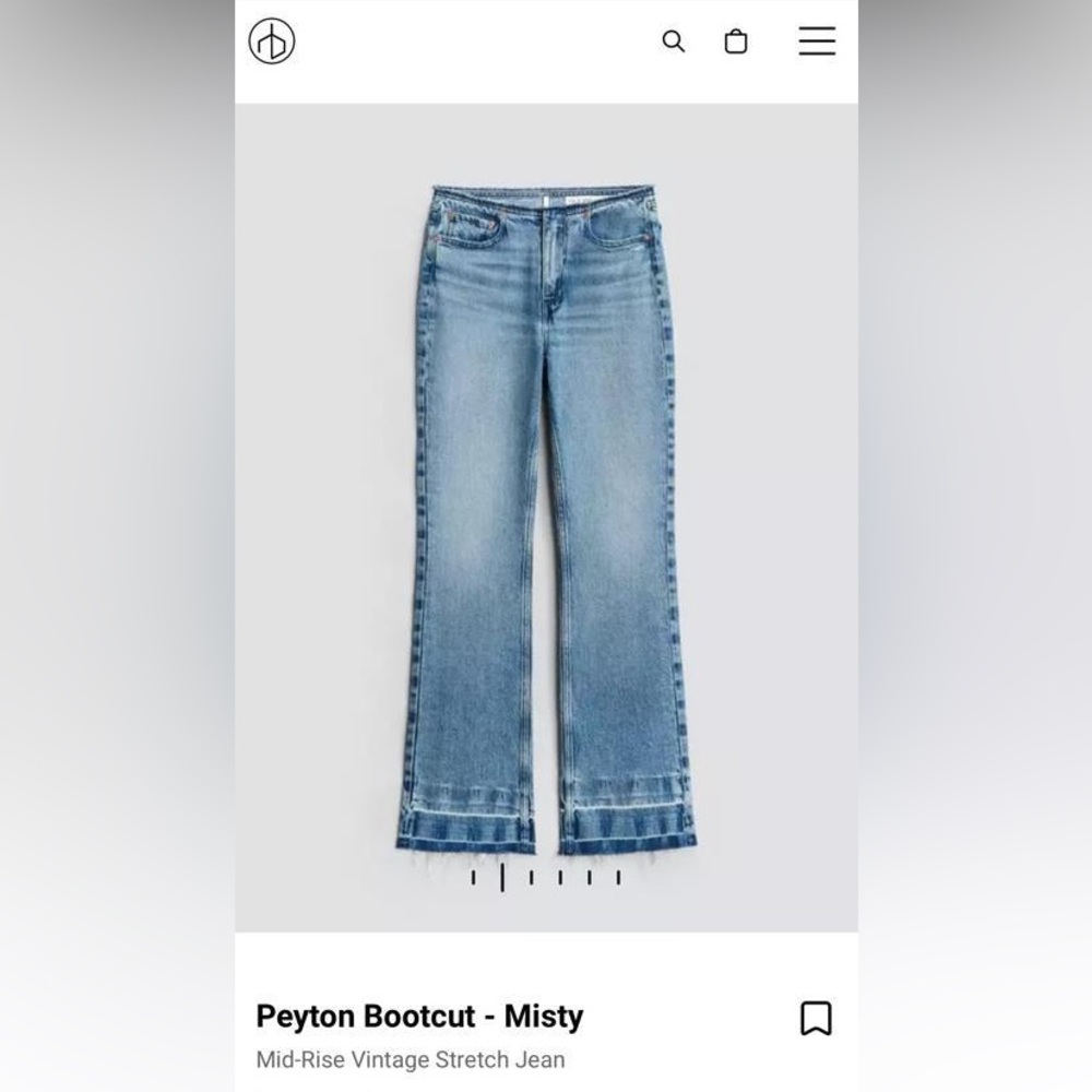 NEVER WORN - rag & bone mid rise jean - size 24